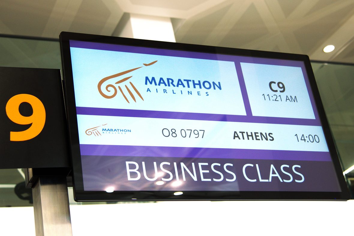 Airport departure display